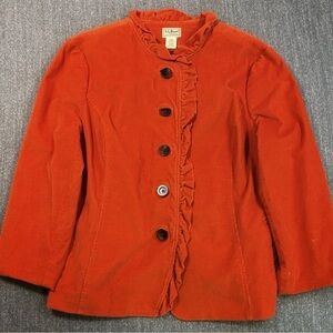 L.L. Bean Women's Vibrant Orange Blazer Size 18